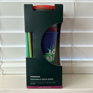 Starbucks reusable cold cups set HAWAII Set of 5 - 24oz